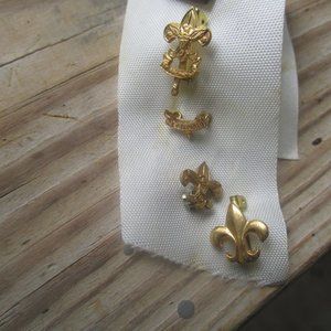 Vintage Boy Scouts Of America Be Prepared Pin Pat 1911- BSA Set of 4